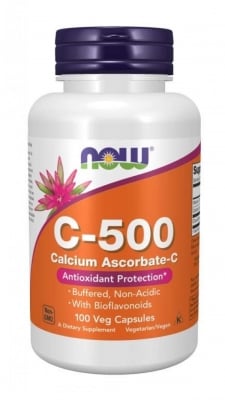Витамин C-500 Ascorbate - 100 веган капсули