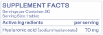 Хиалуронова киселина 70 мг. - 90 таблетки