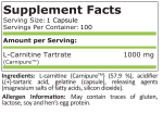 L-CARNITINE 1000 мг - 100 капсули