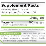 MAGNESIUM CITRATE - 200 мг - 100 таблетки