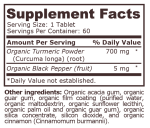 ORGANIC TURMERIC 700 мг - 60 таблетки